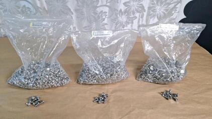 (1) 100+ Count Bag Of M6 x 10 Stainless Steel Hex Round Head Machine Screws, (1) 100+ Count Bag Of M6 x 12 Stainless Steel Hex Round Head Machine Screws & (1) 100+ Count Bag Of M6 x 16 Stainless Steel Hex Flat Head Machine Screws