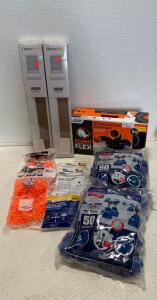 Home Improvement Lot: RhinoFLEX 5ft RV Hose, Tile Spacers (1850+), Levelers, 2 Homebox Shades