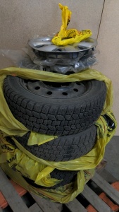 Set of Tires w/Hubcaps & Lug Nuts