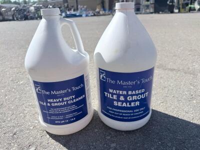 The Master&rsquo;s Touch Heavy Duty Tile & Grout Cleaner and Water Based Sealer &ndash; 1 Gal Each, Pro-Use