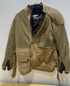 Joe Rocket XL Motorcycle Jacket &ndash; Mesh Textile, Tan/Brown & Olive/Dark Green, Protective Padding