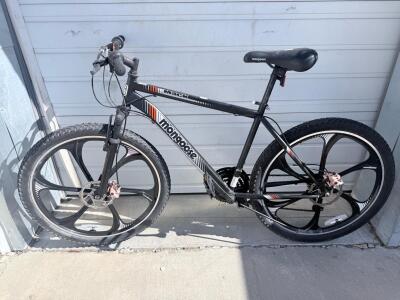 Mongoose Mack Mountain Bike, 26" Wheels, 21-Speed Shimano, Front Suspension, Mechanical Disc Brakes