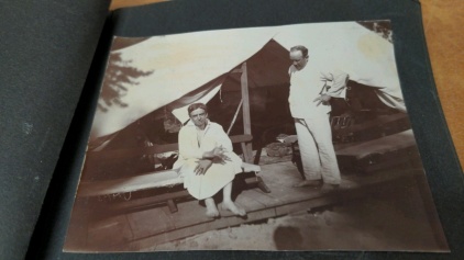 Vintage Leather Bound Photo Album w/Vintage Photos