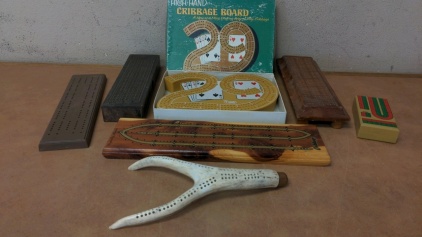 Vintage & Unique Cribbage Boards & Sets