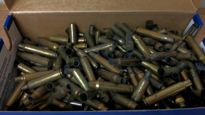 Shoebox of Brass Shell Casings