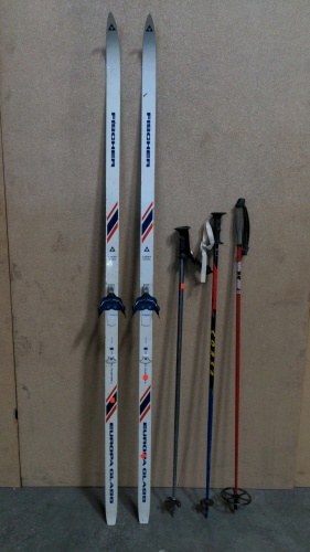 Cross Country Skis & Assorted Poles