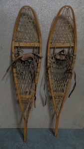 Sports D'hiver Huron Enr Wood/Leather Snowshoes