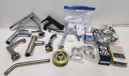 Assorted Plumbing Faucet Spouts, Stihl Chain 3686-000-0060, 700c Tube, Pulley & Hardware Lot