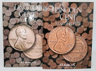 (2) Lincoln Cent Collection Booklets 1941-1975