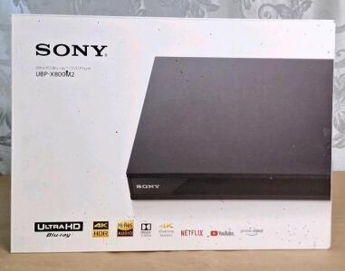 (1) Sony Ultra HD Blue Ray / DVD Player W/ WiFi, Model UBP-X800M2