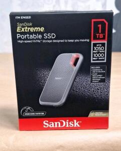(1) SanDisk Extreme 1TB Portable SSD