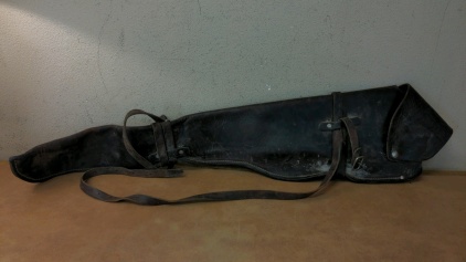 Vintage Leather Saddle Gun Scabbard