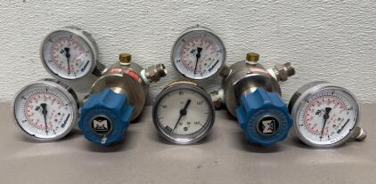 Matheson Model 3241 Stainless Steel Pressure Regulator, 0-150 psi, Dual Gauge, 1/4" NPT, USA