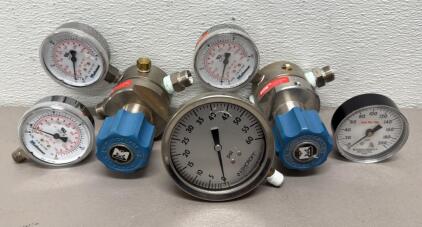 Matheson 3241 Stainless Gas Pressure Regulator with Ashcroft Gauges, 1500 psi, 1/4&rdquo; NPT