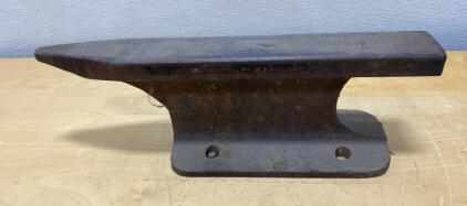 Steel Rail Track Anvil with Tapered Horn, 18" Length, 4 Mounting Holes