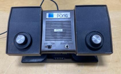 Atari Super Pong Home Console | 4 Built-In Games | Dual Paddle Controllers | 1976 Classic