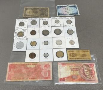 World Coins & Banknotes Collection: Switzerland, France, Norway, Malaysia, Pakistan, Honduras