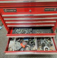 (1) MATCO 8-Drawer Rolling Tool Cabinet W/ (1) MATCO 9-Drawer Top Chest - 4