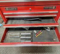 (1) MATCO 8-Drawer Rolling Tool Cabinet W/ (1) MATCO 9-Drawer Top Chest - 5