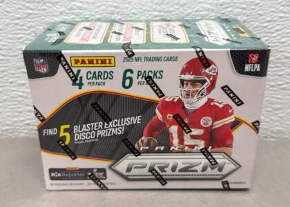 2025 Panini Prizm NFL Football Blaster Box, 6 Packs, 4 Cards/Pack, 5 Disco Prizms Sealed