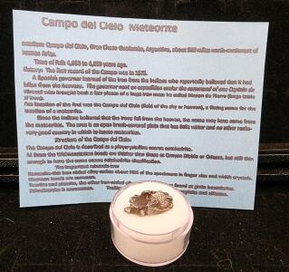 (1) 3.82 Grams Meteorite Space Rock From Campo Del Cielo Argentina