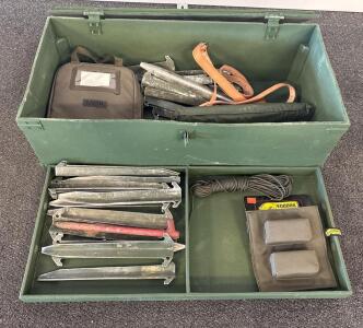 Military Field Shelter Kit With Individual Protection Gear, Mosquito Nets, And Rifle Guides