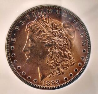 1898 Morgan Silver Dollar, Encapsulated, 90% Silver, Serial #1953982, Unable To Verify Authenticity Please Inspect