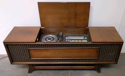 General Electric Console Stereo System with AM/FM Radio and Automatic Turntable 63"x23"x16"
