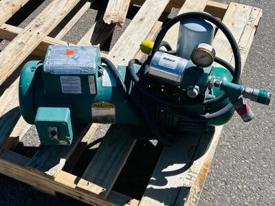 Baldor 1.5 HP Industrial Ambient Air Pump, Single Phase, Bullard Filters, 115/230V, BSU Asset (Tested And Powers Up)