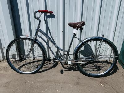 Chrome Vintage Step-Through Cruiser Bike, 26" Wheels, Coaster Brake, Steel Frame, 1970s