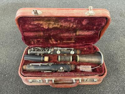 Vintage Evette Bb Clarinet by Buffet Crampon, Wood Body, Original Case, Needs Restoration