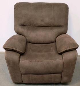 Brown Microfiber Manual Recliner Armchair, Wide Seat, Overstuffed, Side Lever, 39"x40"x41"