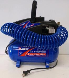 Campbell Hausfeld 2 Gallon 100 PSI Portable Air Compressor 120V Electric, Hose Included