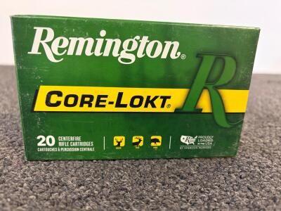 Remington Core-Lokt .30-06 Springfield 150gr PSP, 20 Rounds, Centerfire Rifle Ammo, Brass Case