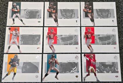 2001 SP Authentic NFL Quarterback Cards Lot - Testaverde, Brunell, Green, Garcia, Stewart, Chandler