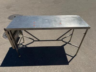 Large 60" x 24" Stainless Steel Commercial Work Table with Adjustable Undershelf Rail