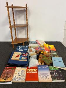3-Tier Wood Corner Shelf With 12+ Books, Decor, And Crafts