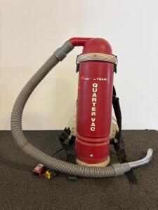 Pro-Team QuarterVac QV1 Backpack Vacuum, 6 Qt, 115V, 7.7A, Serial 003156, Red