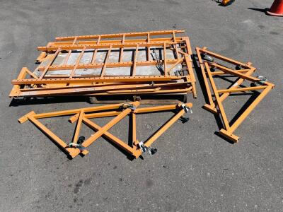 Cornerstone Building Materials Adjustable Drywall Panel Hoist/Scaffold With Locking Casters Please Inspect In Person Assembly Required