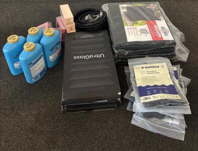Mixed Lot: Gold Bond Powder, Bombas Underwear, BBQ Smoker Covers, Leather Belt, and More