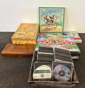 Monopoly Classic & Deluxe Edition, Storage Boxes, Framed Art, and CD Collection &ndash; Mixed Lot