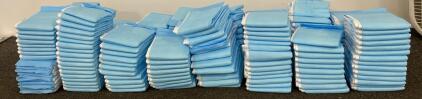 Disposable 23x36 Inch Blue Absorbent Underpads, Approx. 120 Pads, Single-Use
