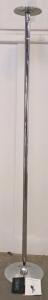 Portable Chrome Dance Pole, Adjustable Height 88&ndash;133 in, Freestanding Base, Toolkit, Manual Included