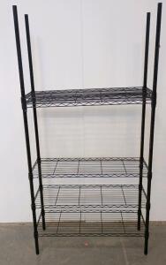 5-Shelf Steel Wire Shelving, Black, 36"x18"x72", Adjustable, 1400 lb Capacity