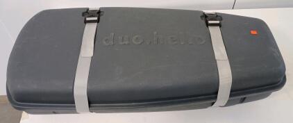 duo.hello Rooftop Cargo Carrier, Black, ~16 cu ft, Top-Opening, Nylon Straps, Lightweight Design