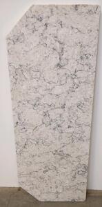 Marble Quartz Countertop Slab, Polished, Rectangle With Angled Corners