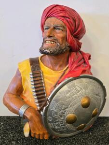 Bossons "Arab" Wall Mask, 7.5" Chalkware Figurine, Circa 1967