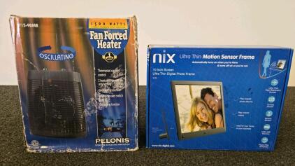 Pelonis Fan Forced Heater F15-9BMB Oscillating Electric Thermostat 1500W 120V 2-Heat ETL Safe