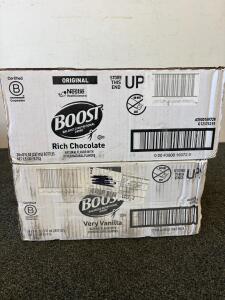 Boost Original Drink Cases - 24x8oz Bottles, Rich Chocolate & Very Vanilla, Expired 2021-2022