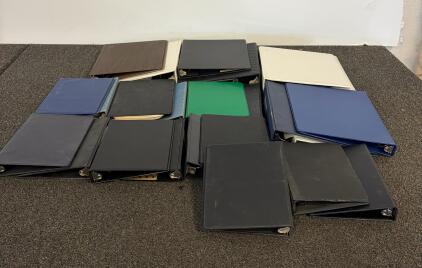 Lot of 14 Mixed 3-Ring Binders &ndash; Letter Size, 1"&ndash;1.5" Capacity, Assorted Colors
